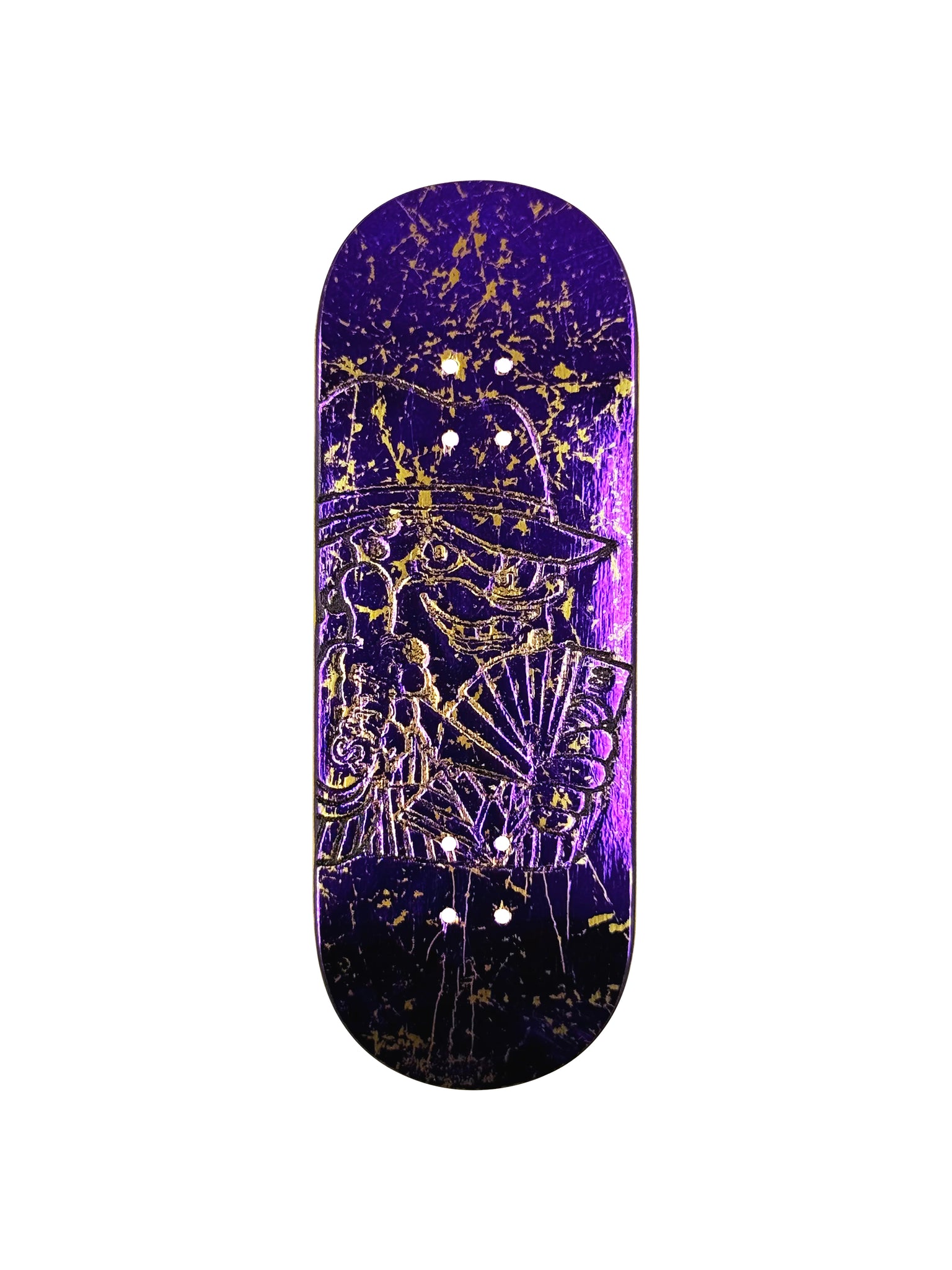 Stackedbob Purple/Gold Foil Deck (34mm)